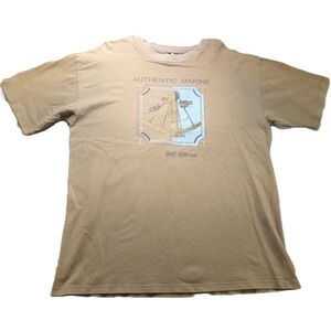 VTG 90s HL Miller Gold Gulf Shores Authentic Marine Tee Men XL USA Single Stitch